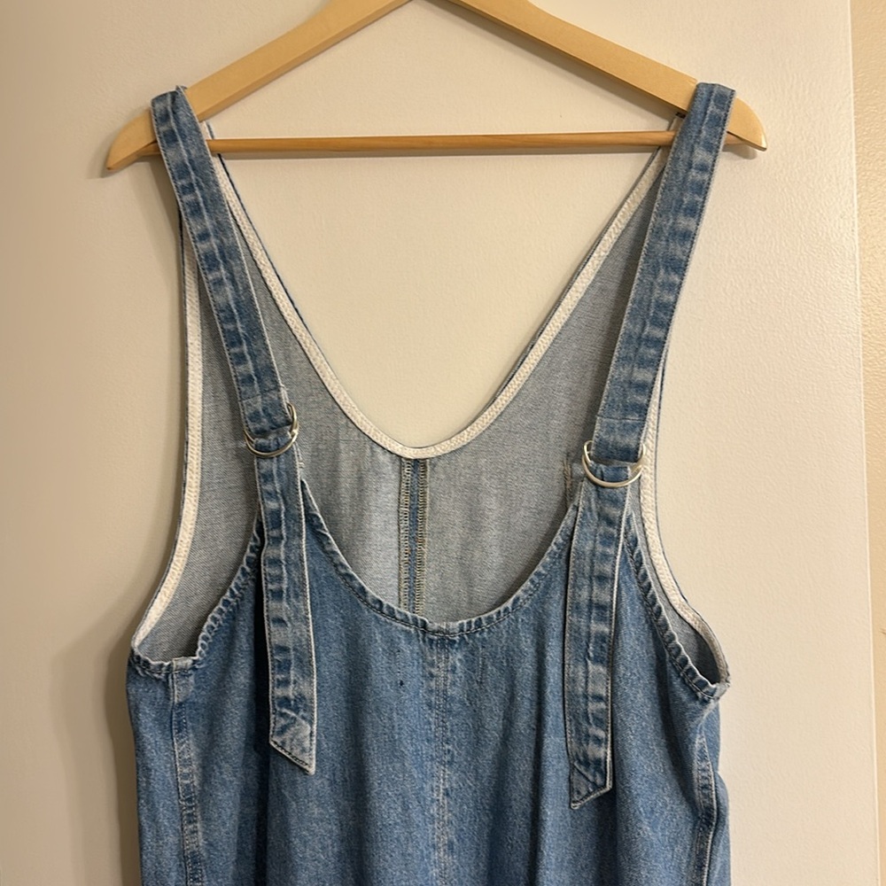 Free People Blue Denim Overalls